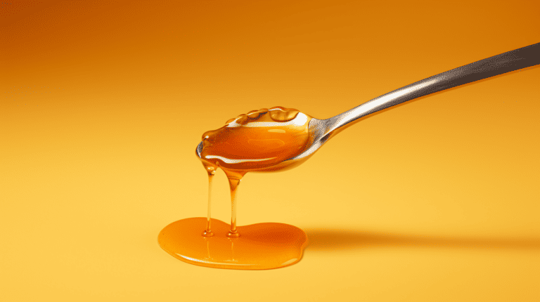 Honey on Metal Spoon