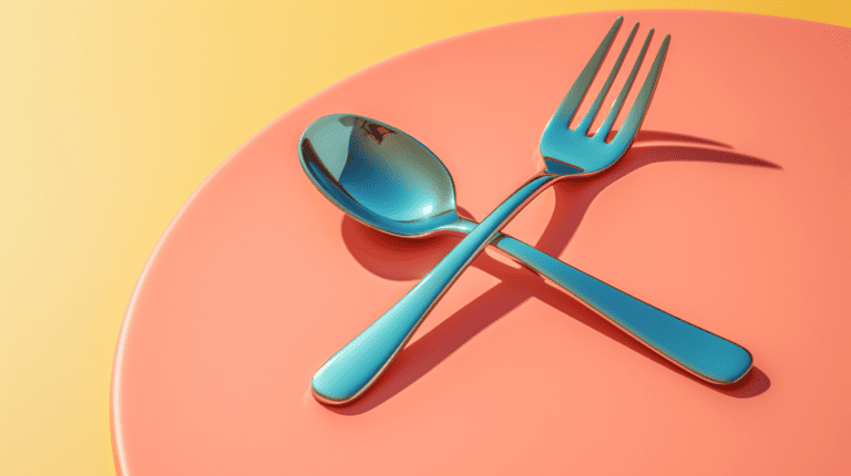 Fork and Spoon on a Table