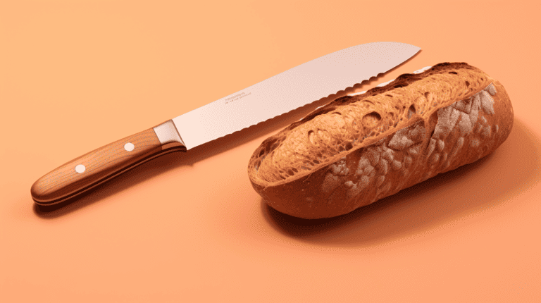 Cutting Bread with Bread Knife