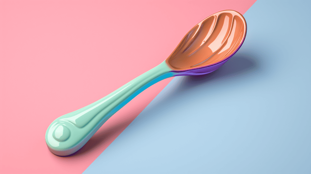 Ice Cream Spoon on Table