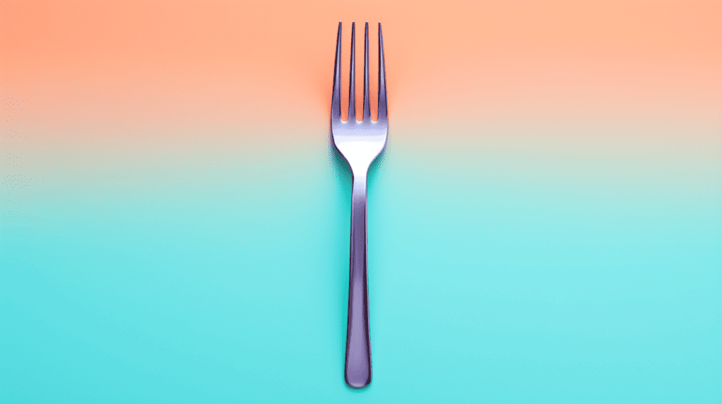 Metal Fork on a Table